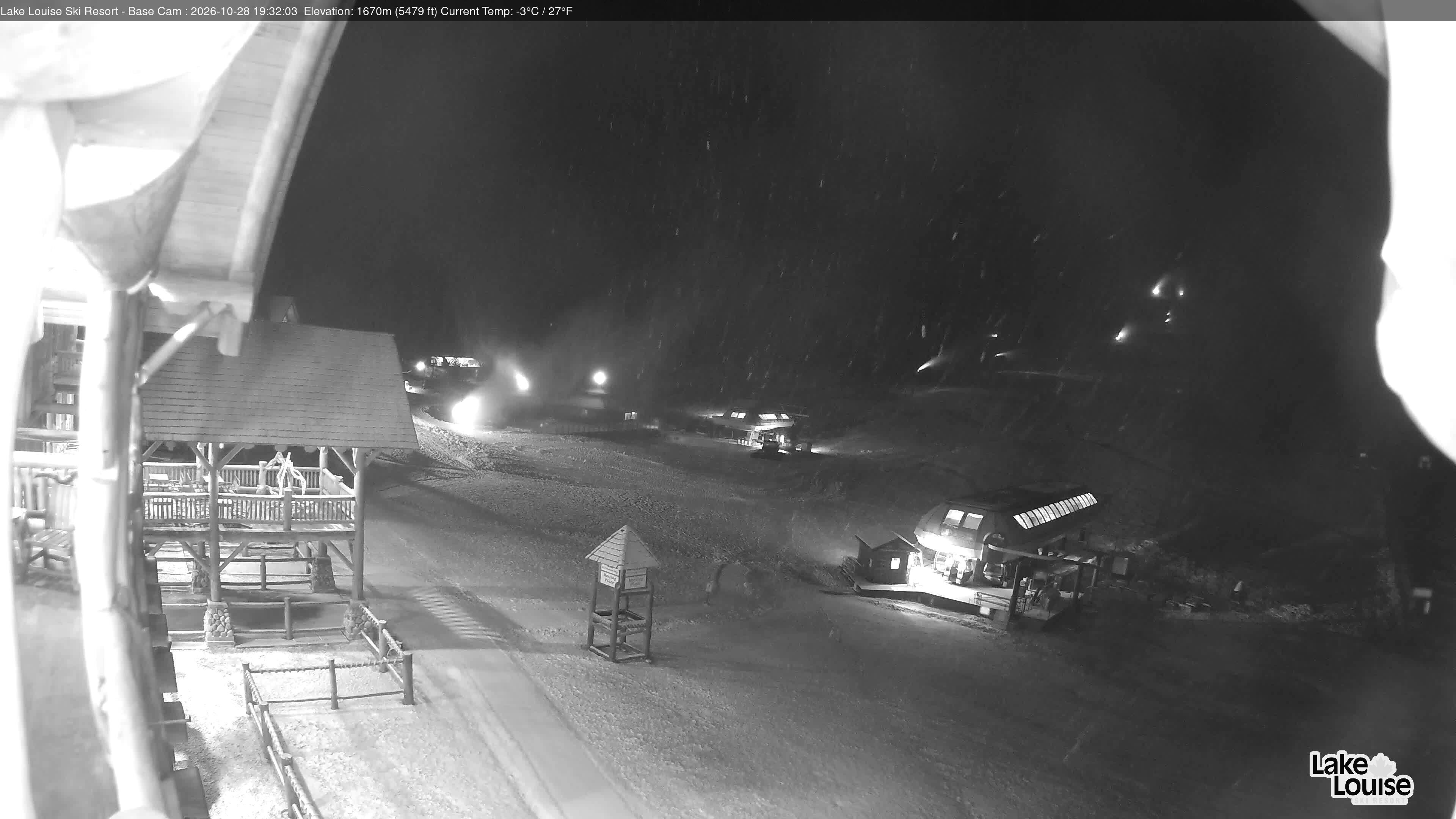 Archiv Foto Webcam Lake Louise: Talstation