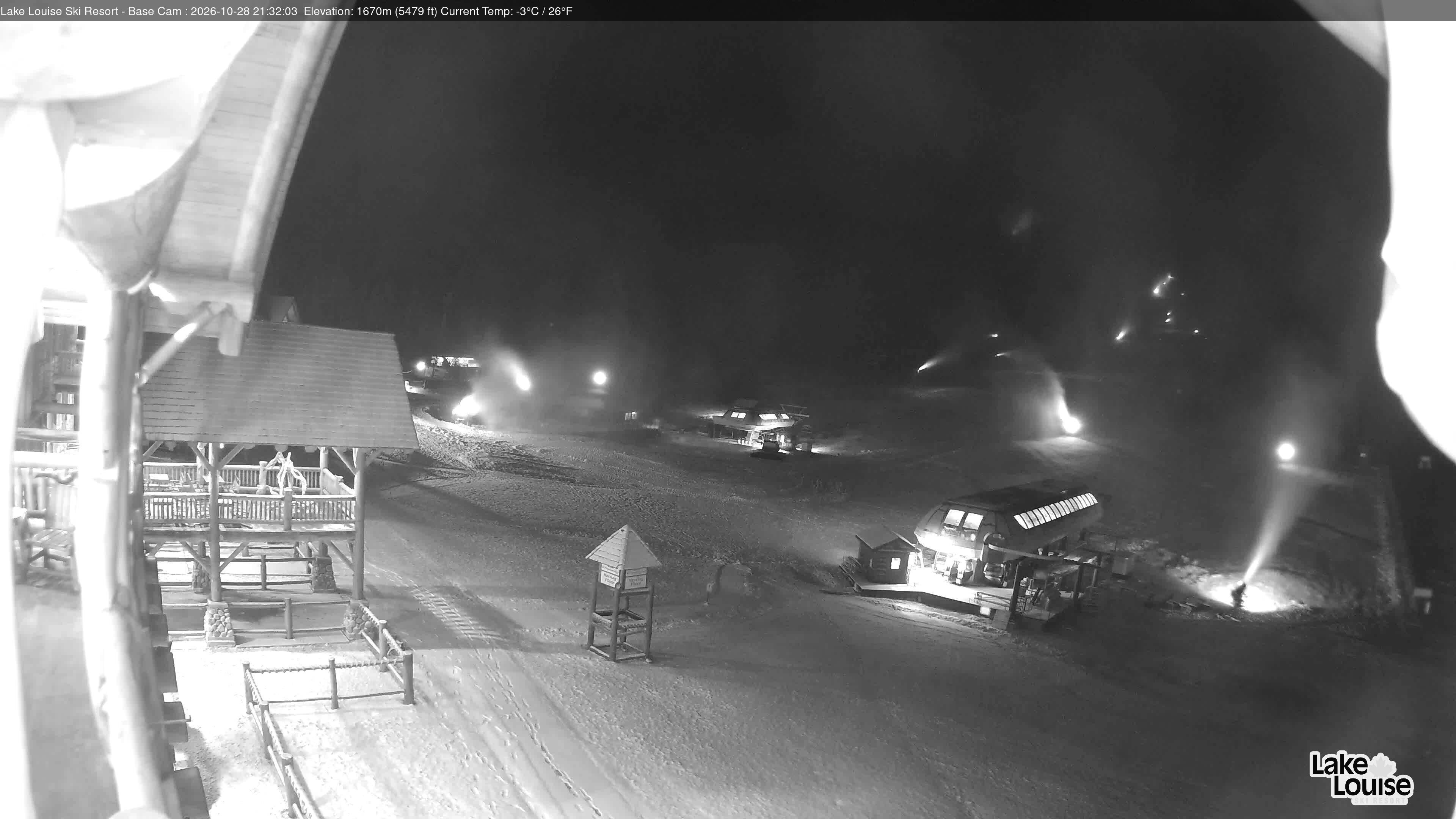 Archiv Foto Webcam Lake Louise: Talstation