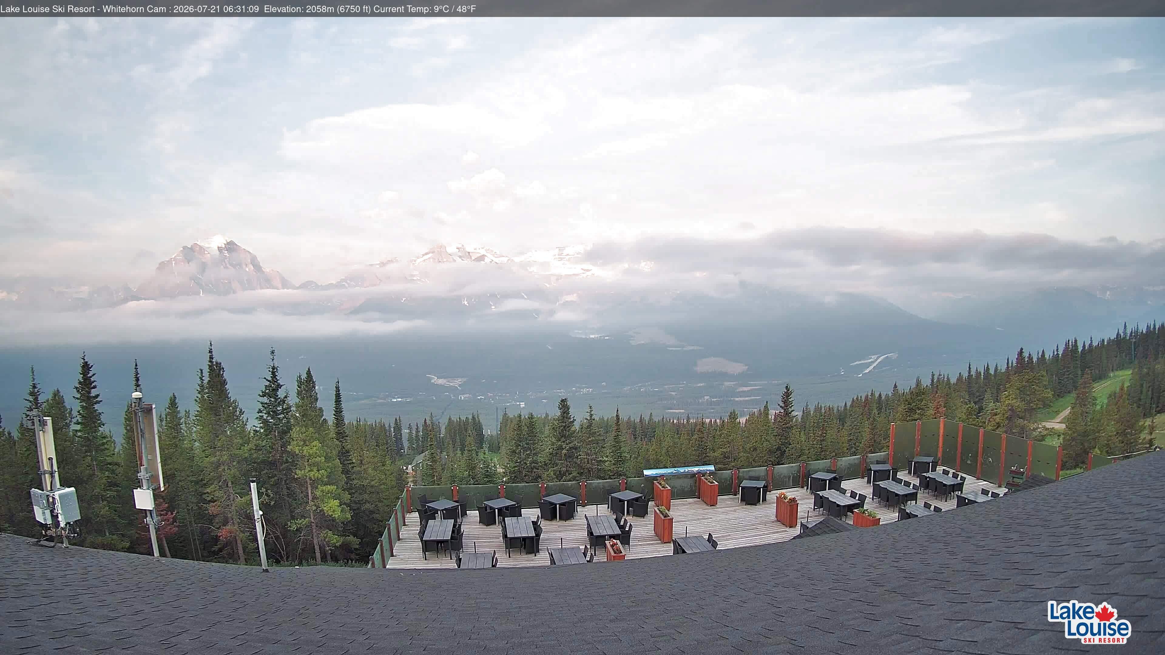 Archiv Foto Webcam Whitehorn Lodge (2.058m)