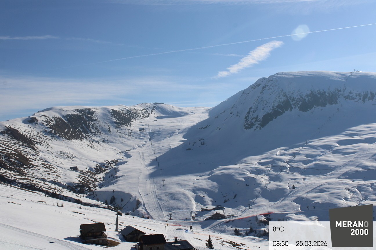 Archived image Webcam mountain restaurant Kirchsteiger Hütte, Merano/Meran