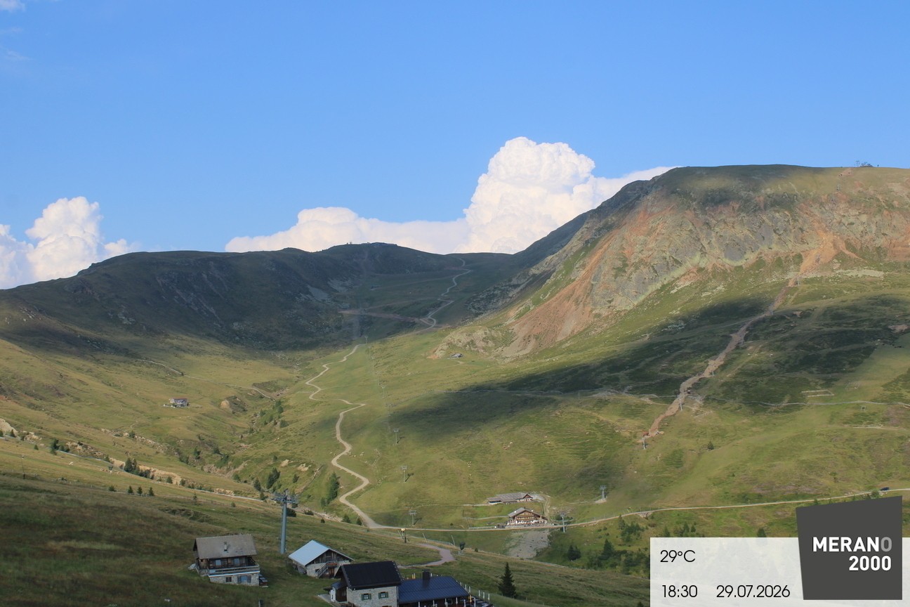 Archived image Webcam mountain restaurant Kirchsteiger Hütte, Merano/Meran