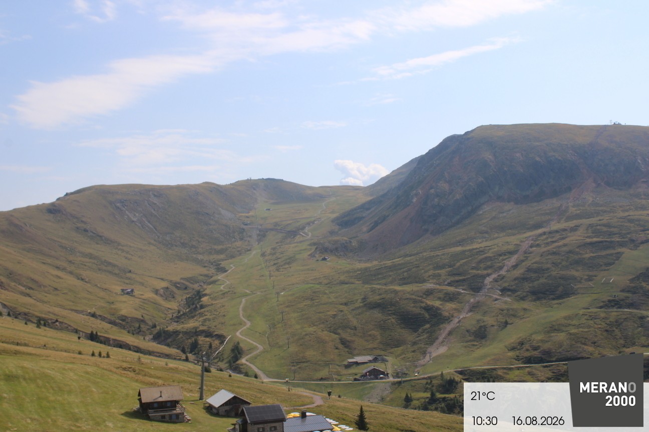 Archived image Webcam mountain restaurant Kirchsteiger Hütte, Merano/Meran