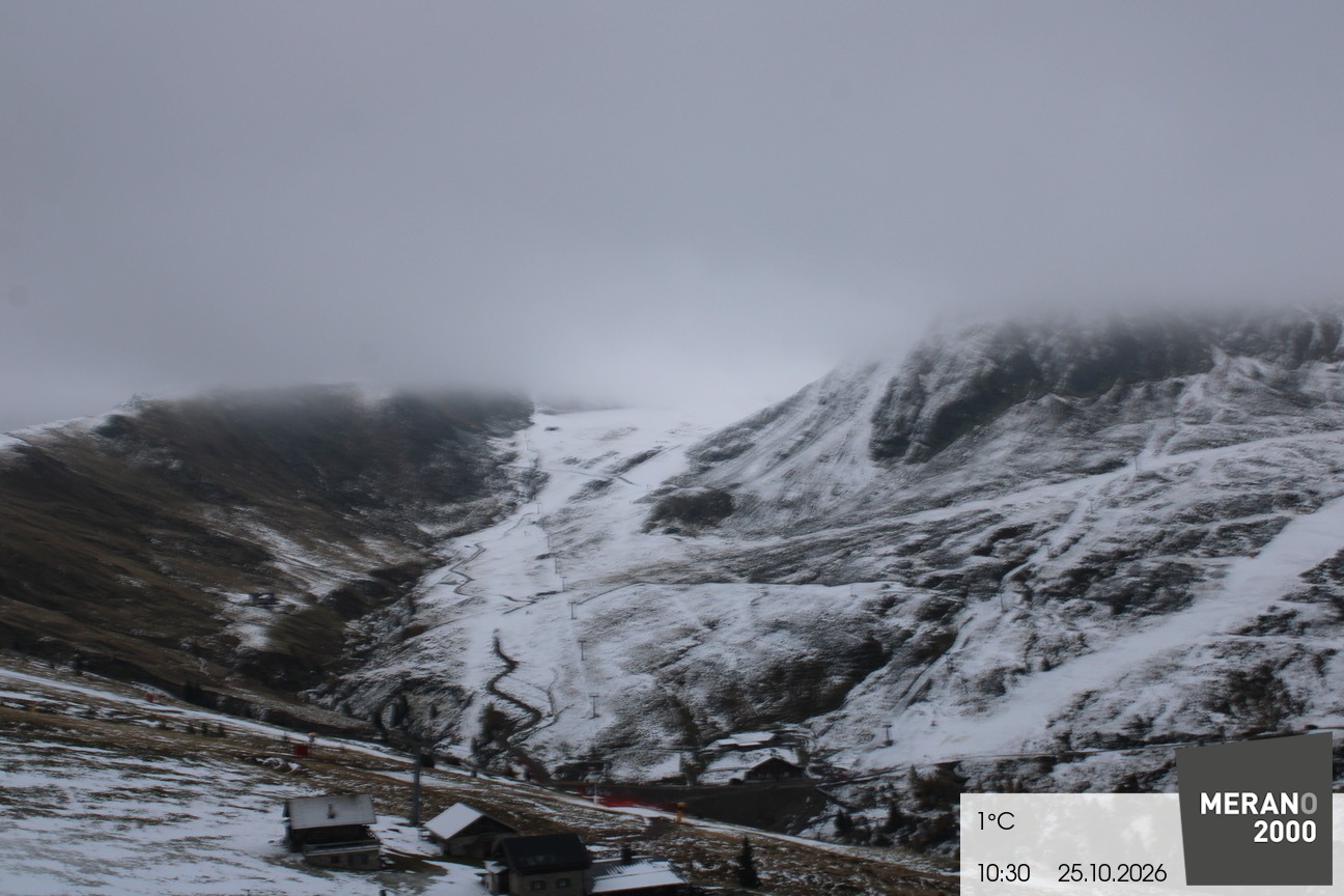 Archived image Webcam mountain restaurant Kirchsteiger Hütte, Merano/Meran