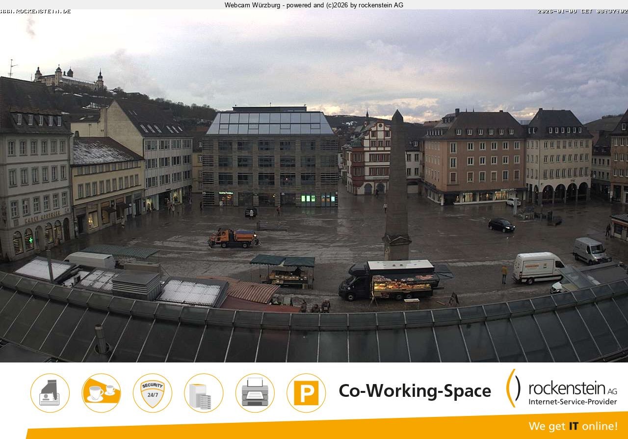 Archiv Foto Webcam Marktplatz Würzburg