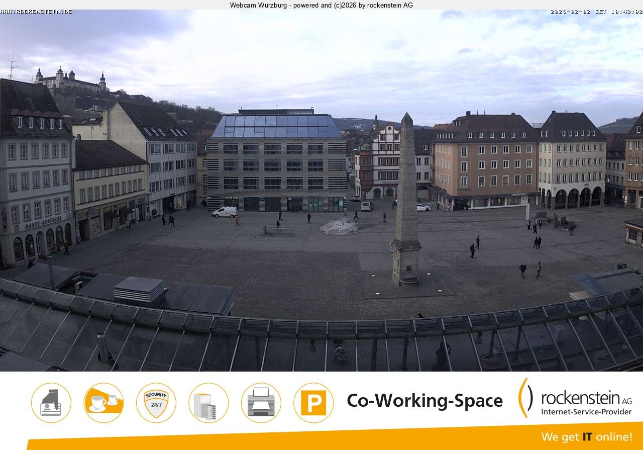 Archiv Foto Webcam Marktplatz Würzburg
