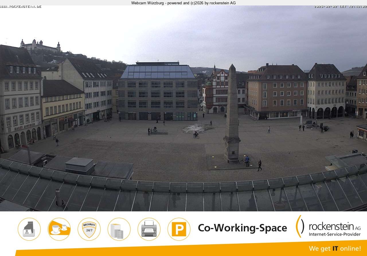 Archiv Foto Webcam Marktplatz Würzburg
