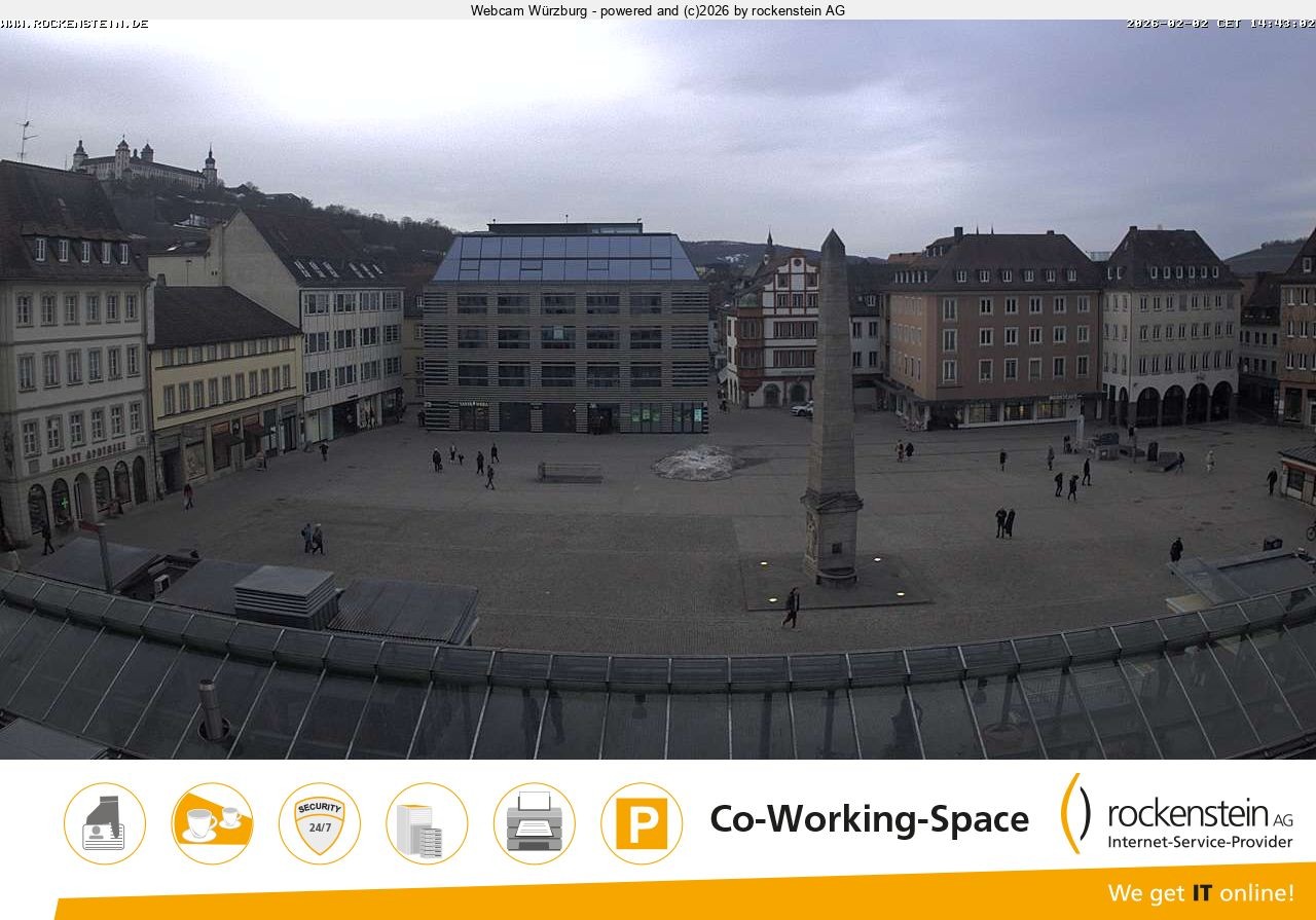 Archiv Foto Webcam Marktplatz Würzburg