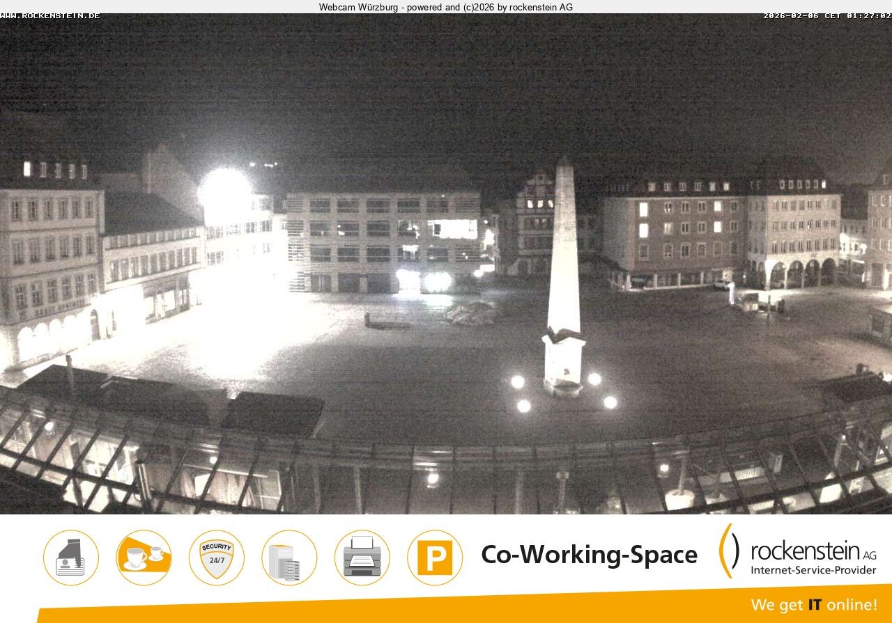 Archived image Webcam Wuerzburg marketplace