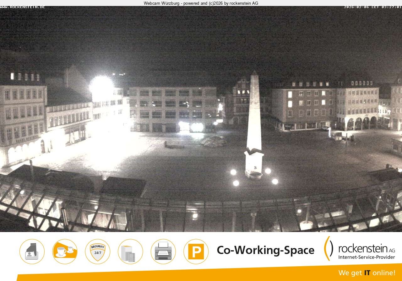 Archived image Webcam Wuerzburg marketplace