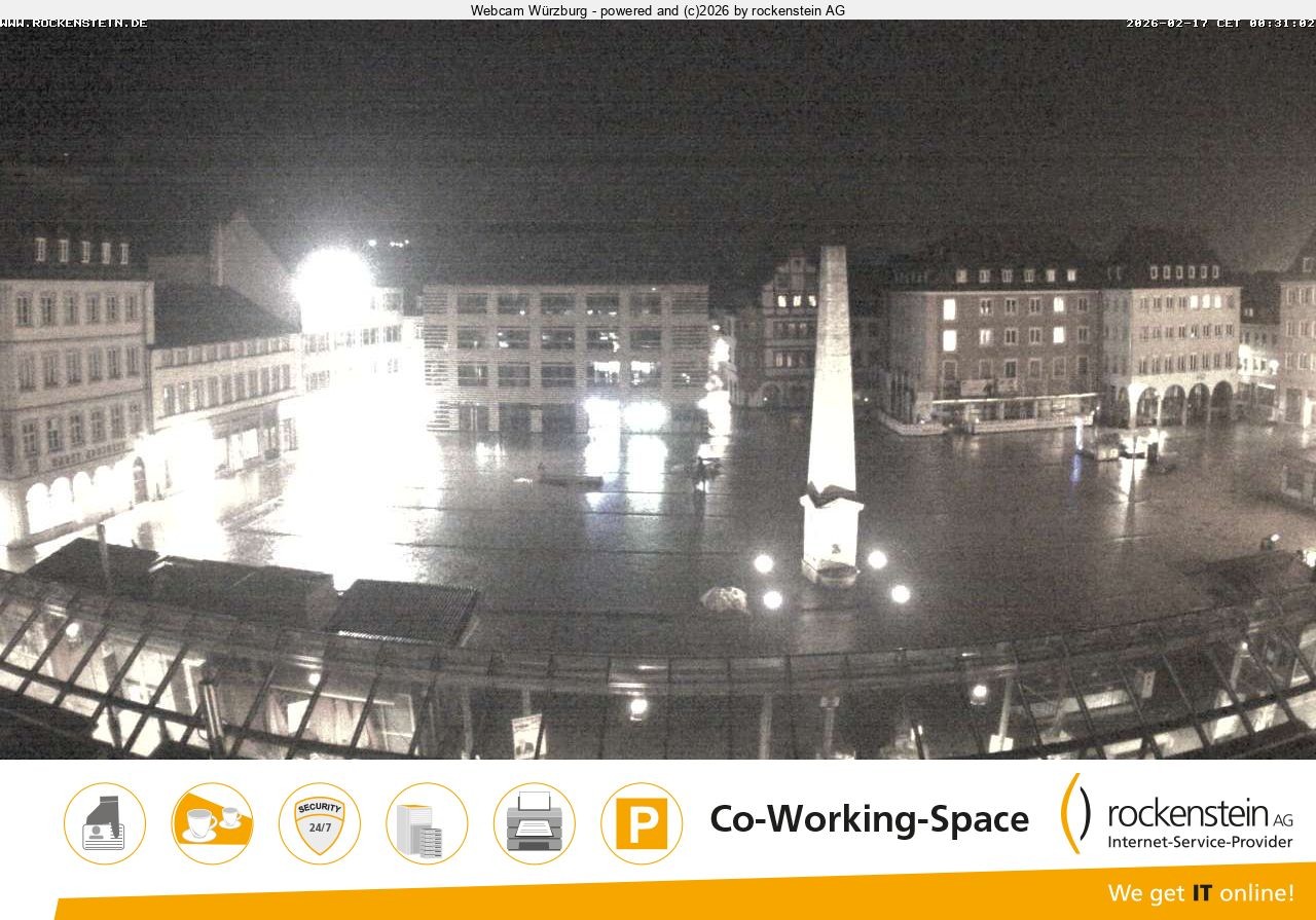 Archived image Webcam Wuerzburg marketplace