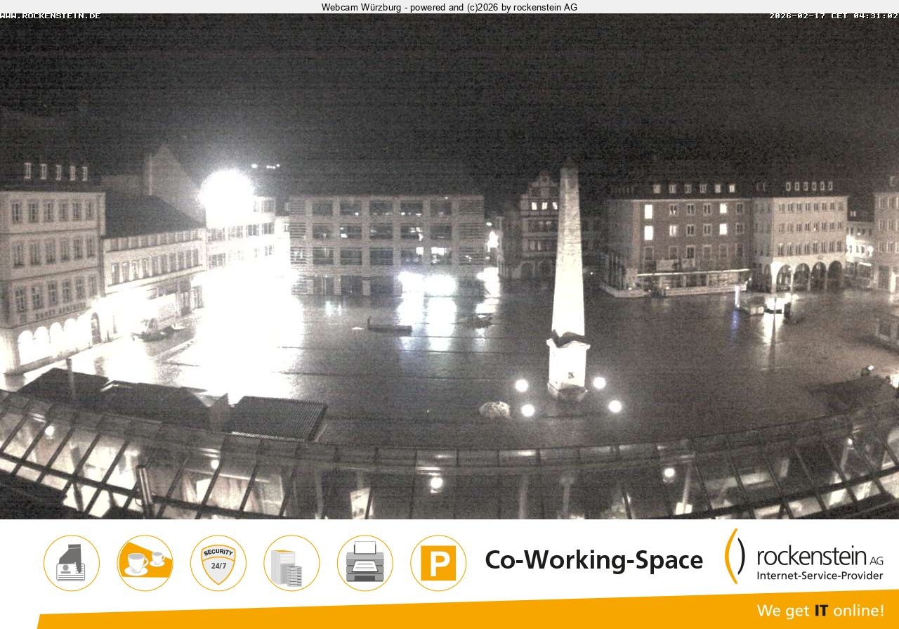Archived image Webcam Wuerzburg marketplace