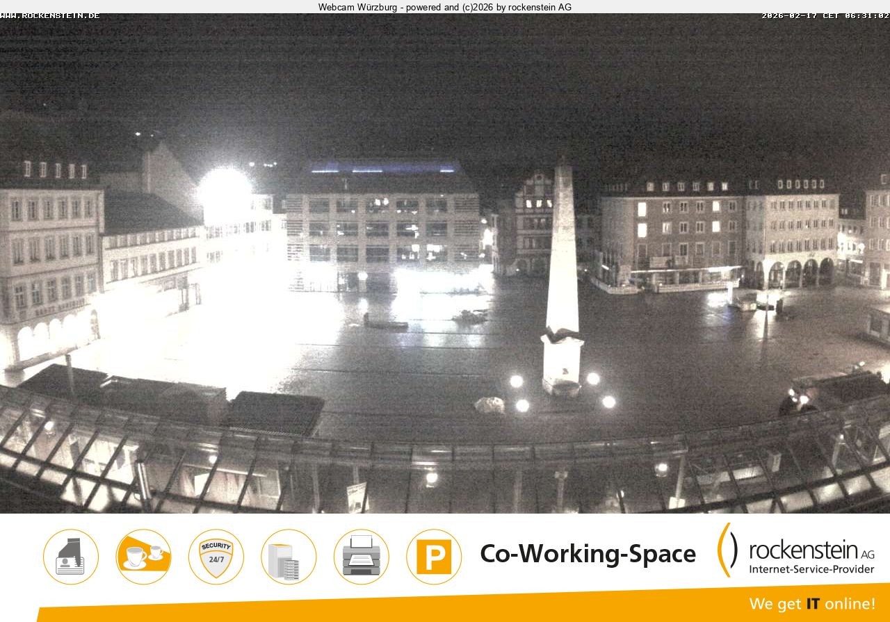 Archived image Webcam Wuerzburg marketplace