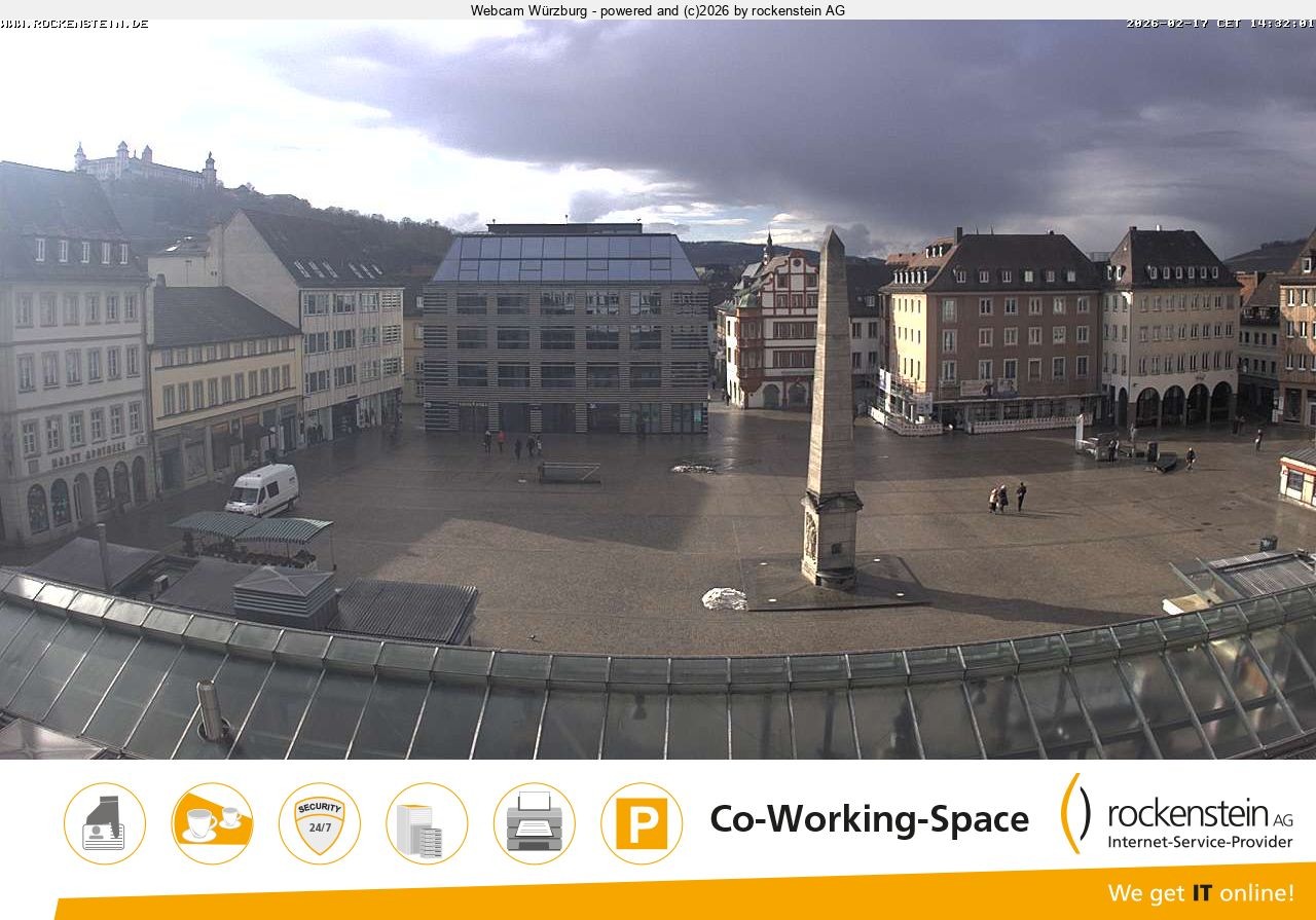 Archived image Webcam Wuerzburg marketplace