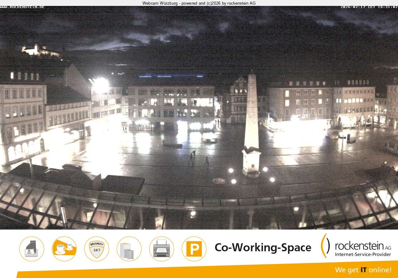 Archived image Webcam Wuerzburg marketplace