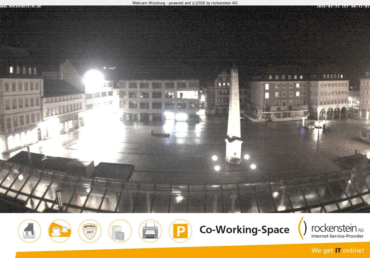 Archiv Foto Webcam Marktplatz Würzburg