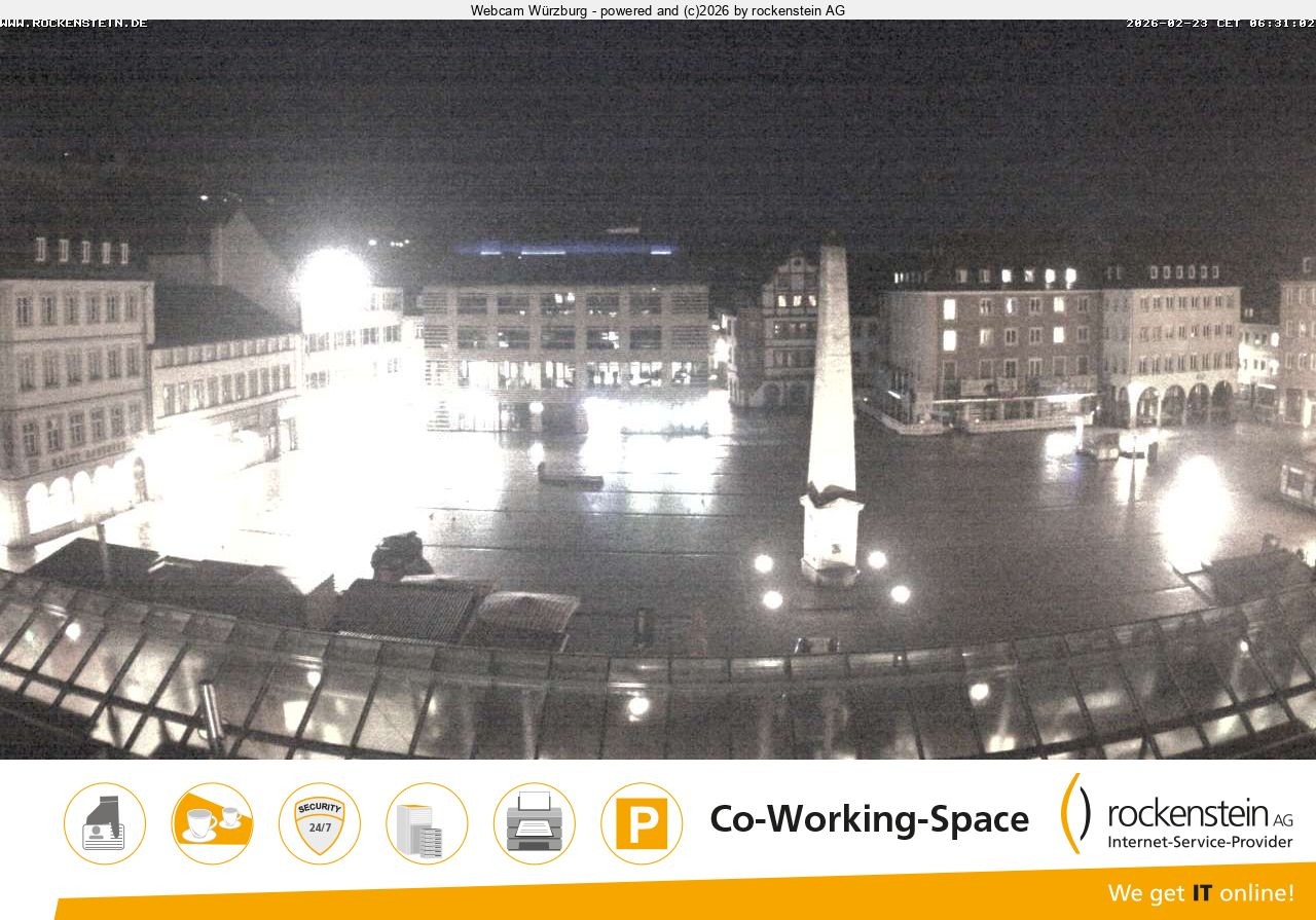 Archiv Foto Webcam Marktplatz Würzburg