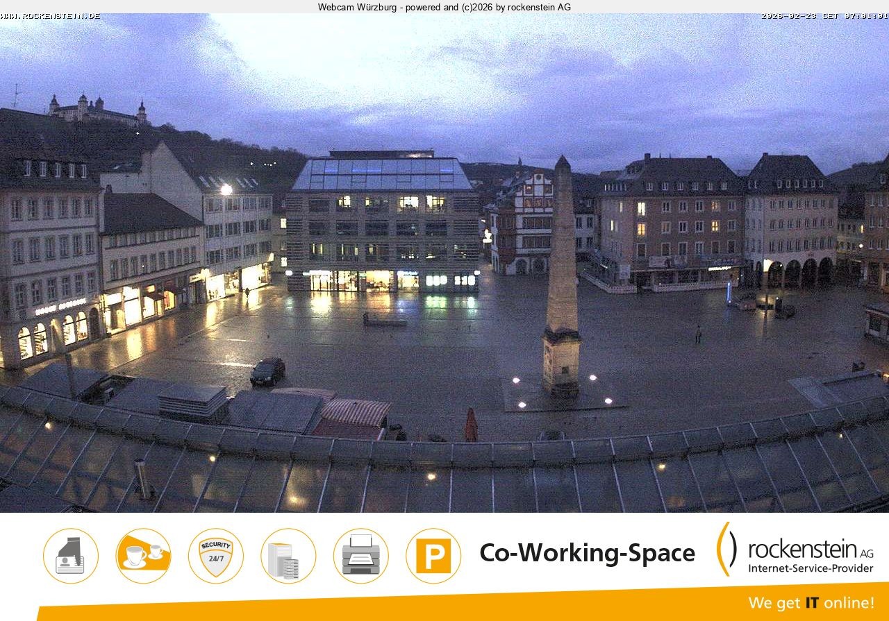 Archiv Foto Webcam Marktplatz Würzburg