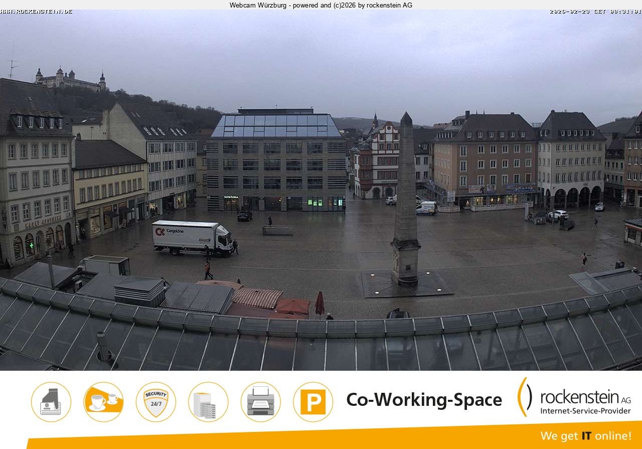 Archiv Foto Webcam Marktplatz Würzburg