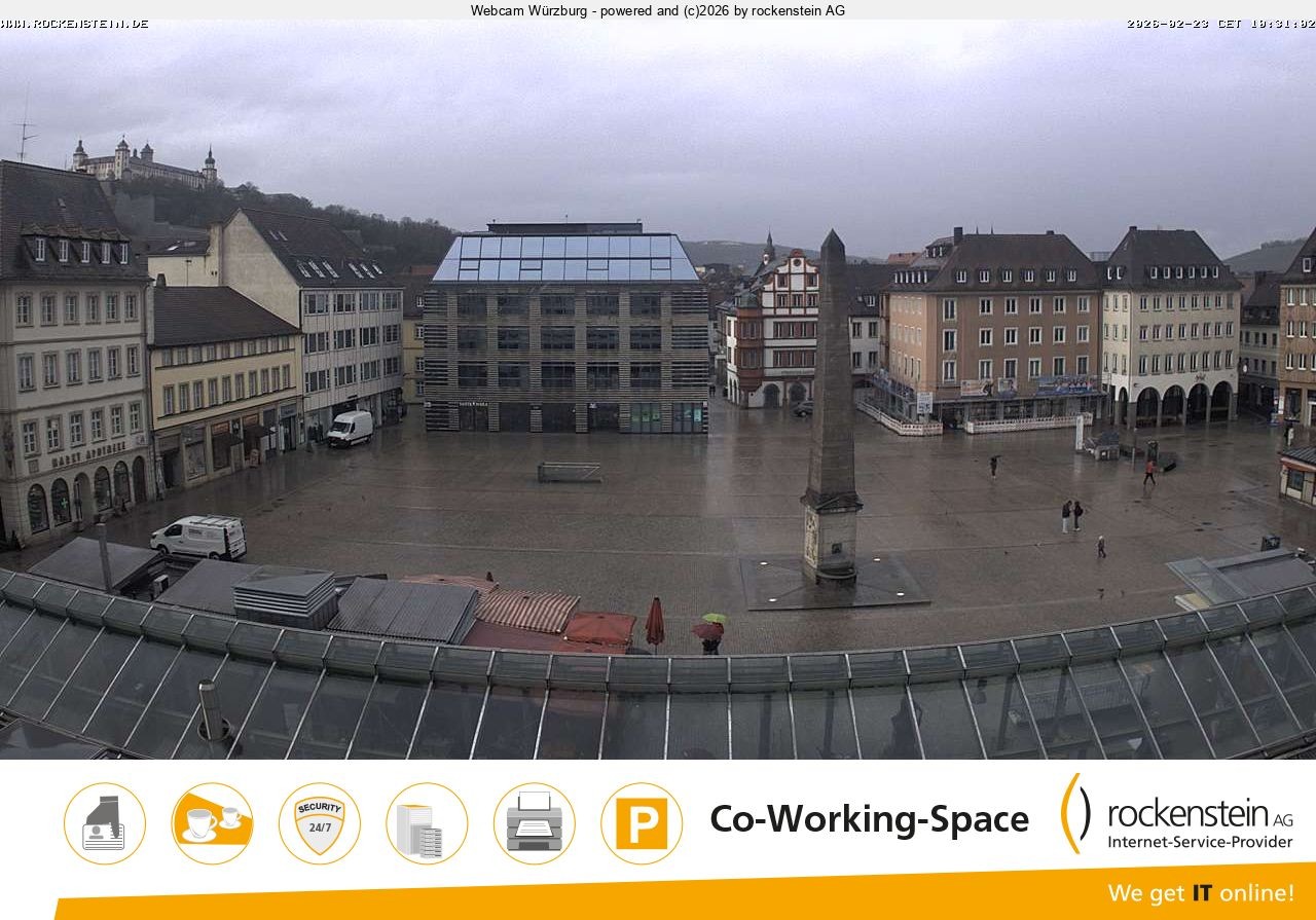 Archiv Foto Webcam Marktplatz Würzburg