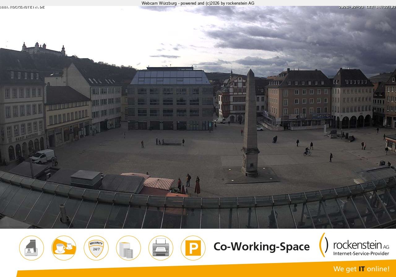 Archiv Foto Webcam Marktplatz Würzburg
