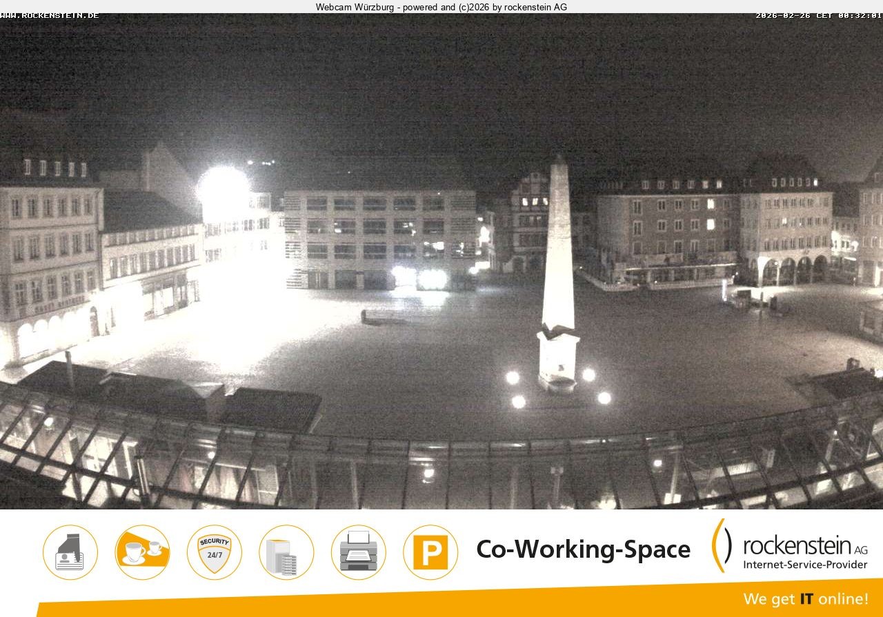 Archived image Webcam Wuerzburg marketplace