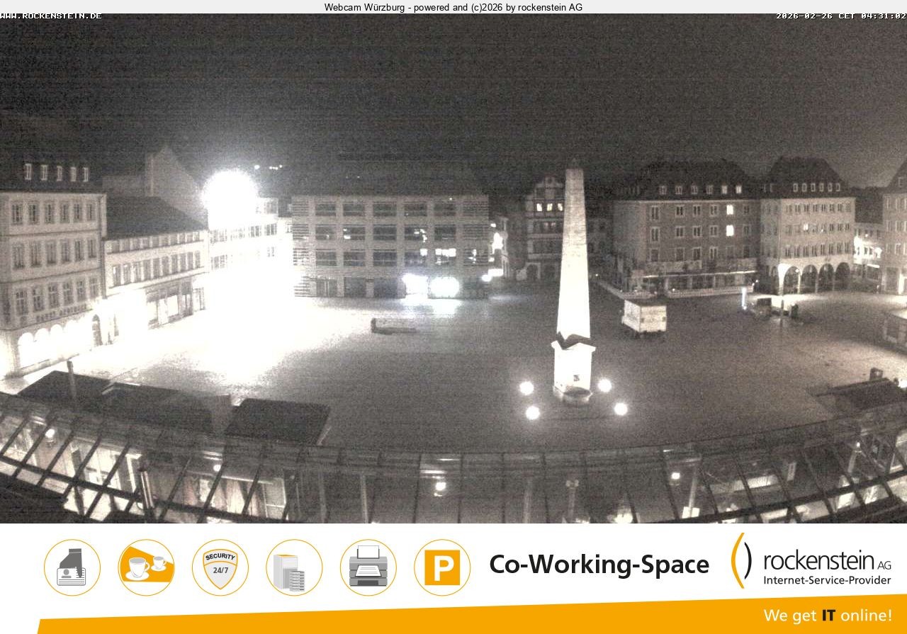 Archived image Webcam Wuerzburg marketplace