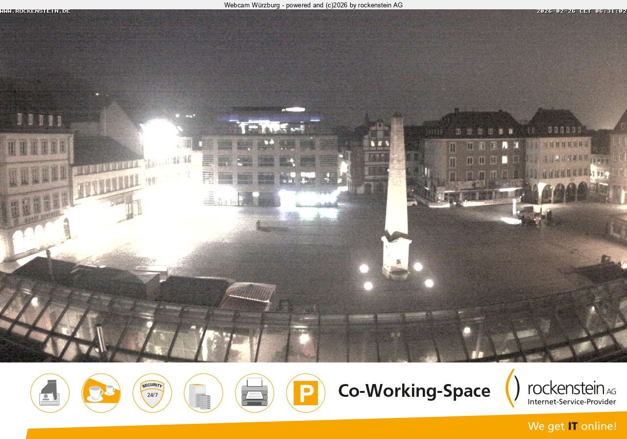 Archived image Webcam Wuerzburg marketplace