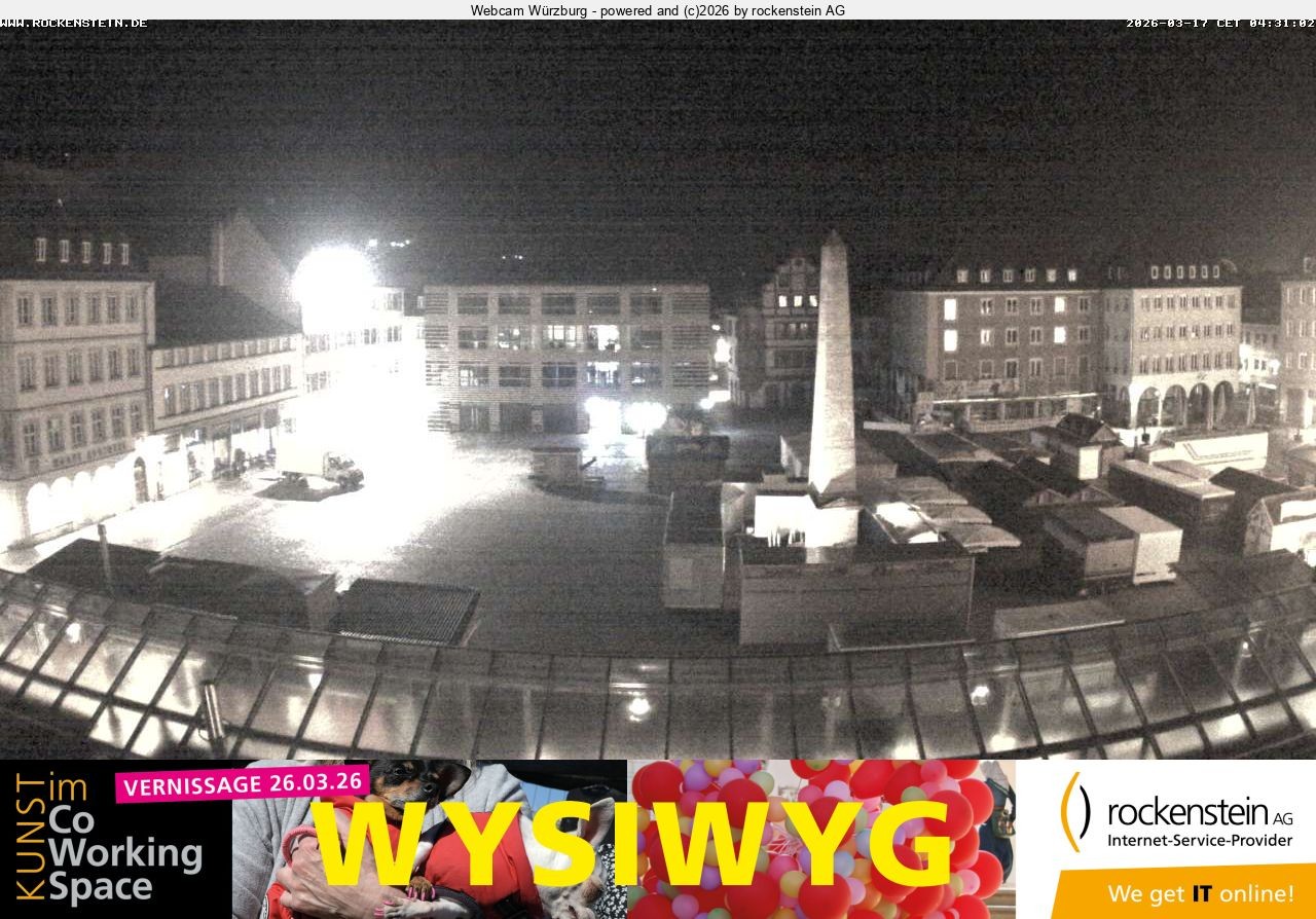 Archiv Foto Webcam Marktplatz Würzburg