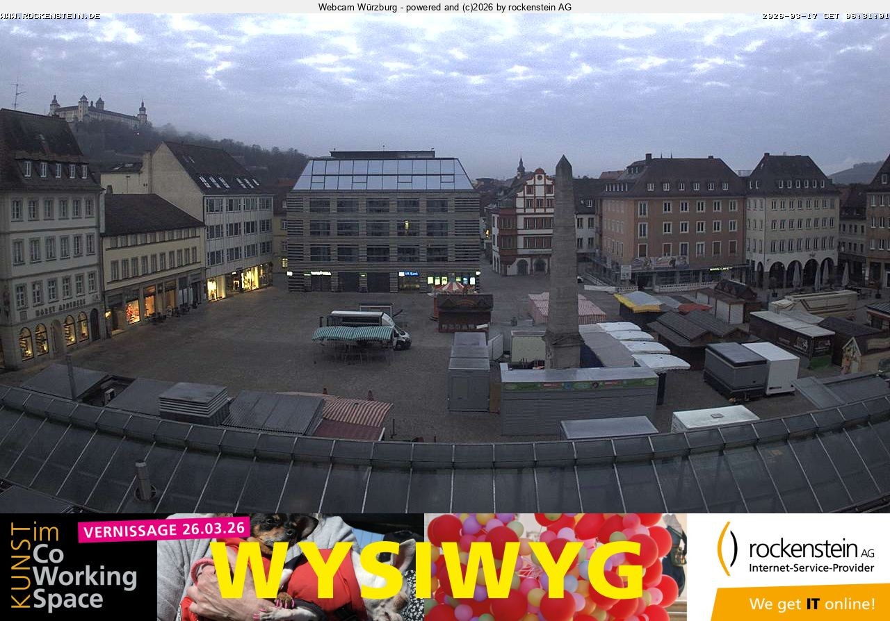 Archiv Foto Webcam Marktplatz Würzburg