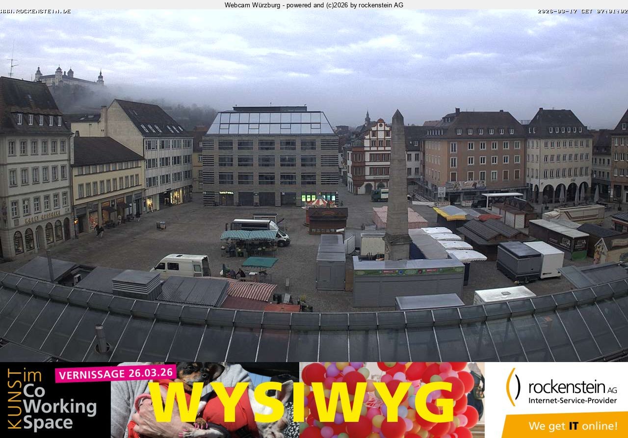 Archiv Foto Webcam Marktplatz Würzburg