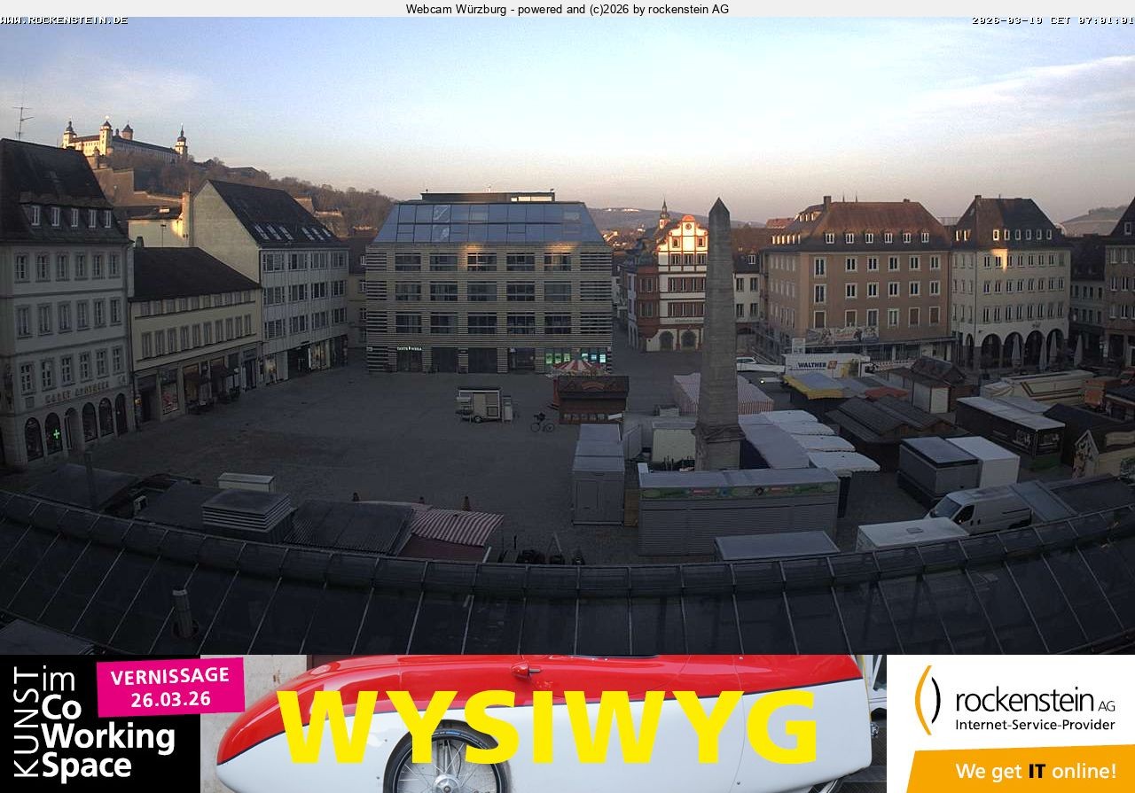 Archiv Foto Webcam Marktplatz Würzburg