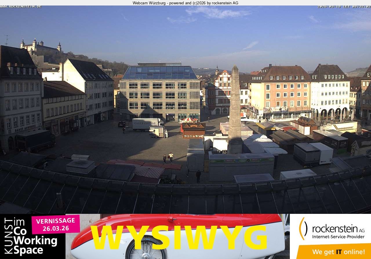 Archiv Foto Webcam Marktplatz Würzburg