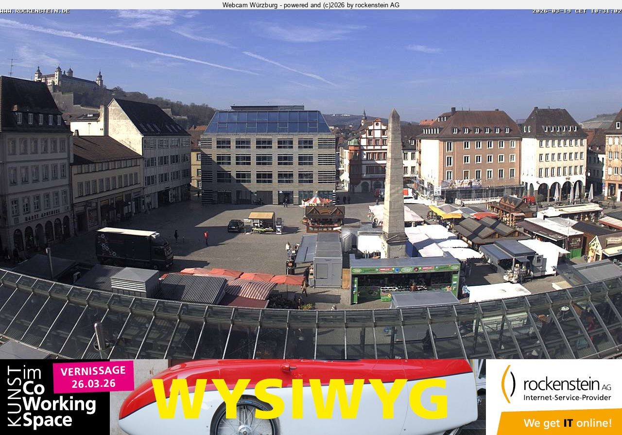 Archiv Foto Webcam Marktplatz Würzburg