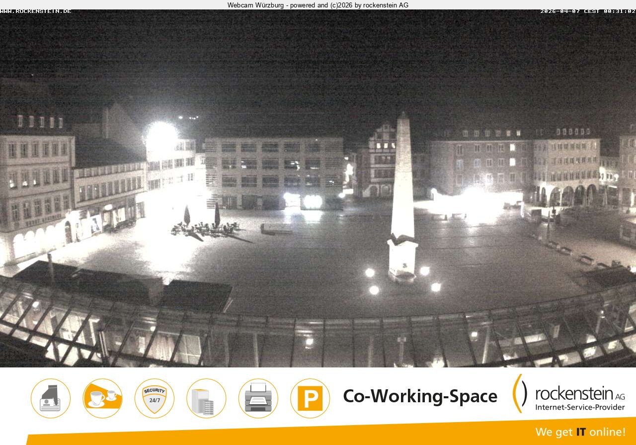 Archiv Foto Webcam Marktplatz Würzburg
