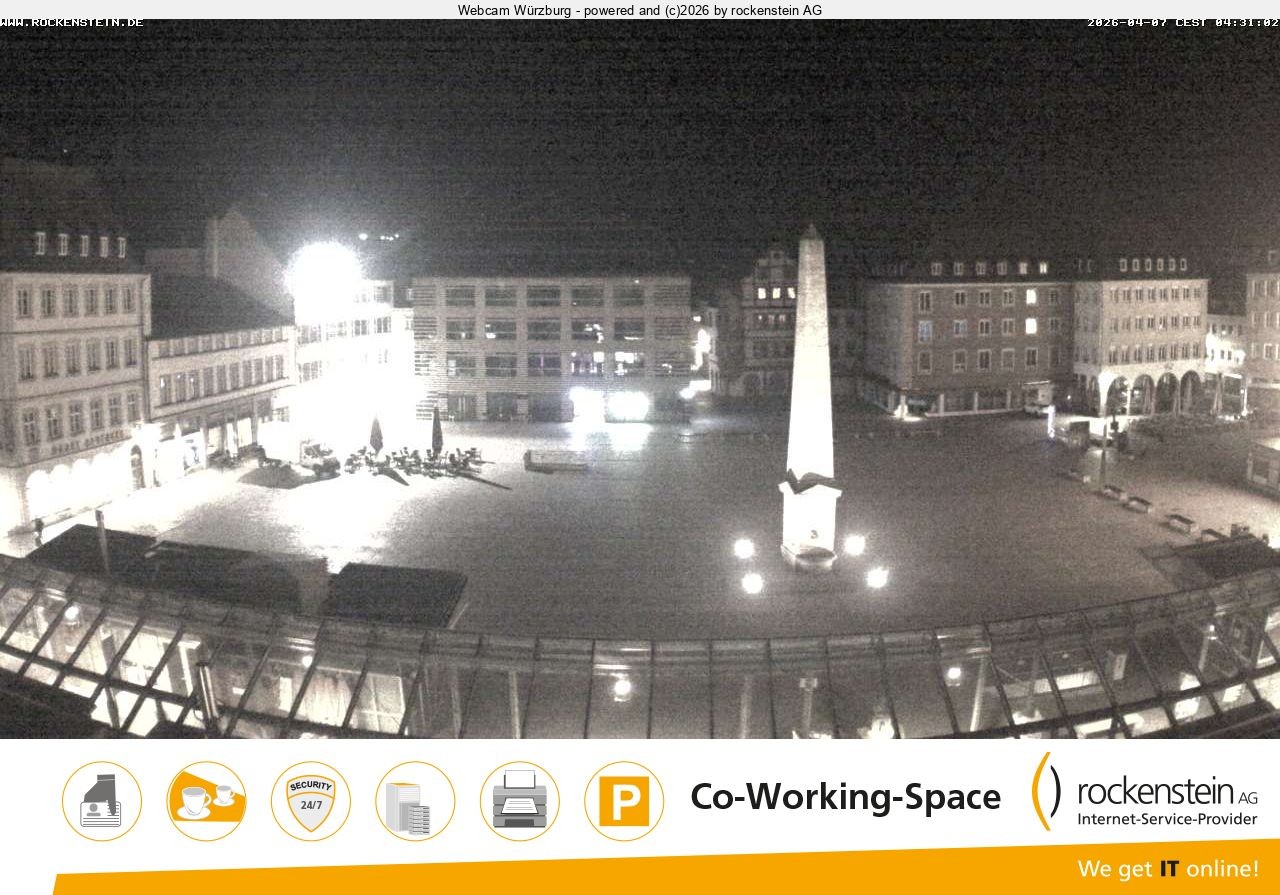 Archiv Foto Webcam Marktplatz Würzburg