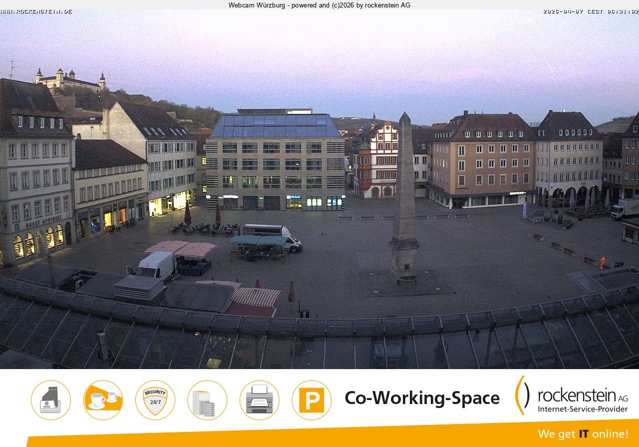 Archiv Foto Webcam Marktplatz Würzburg