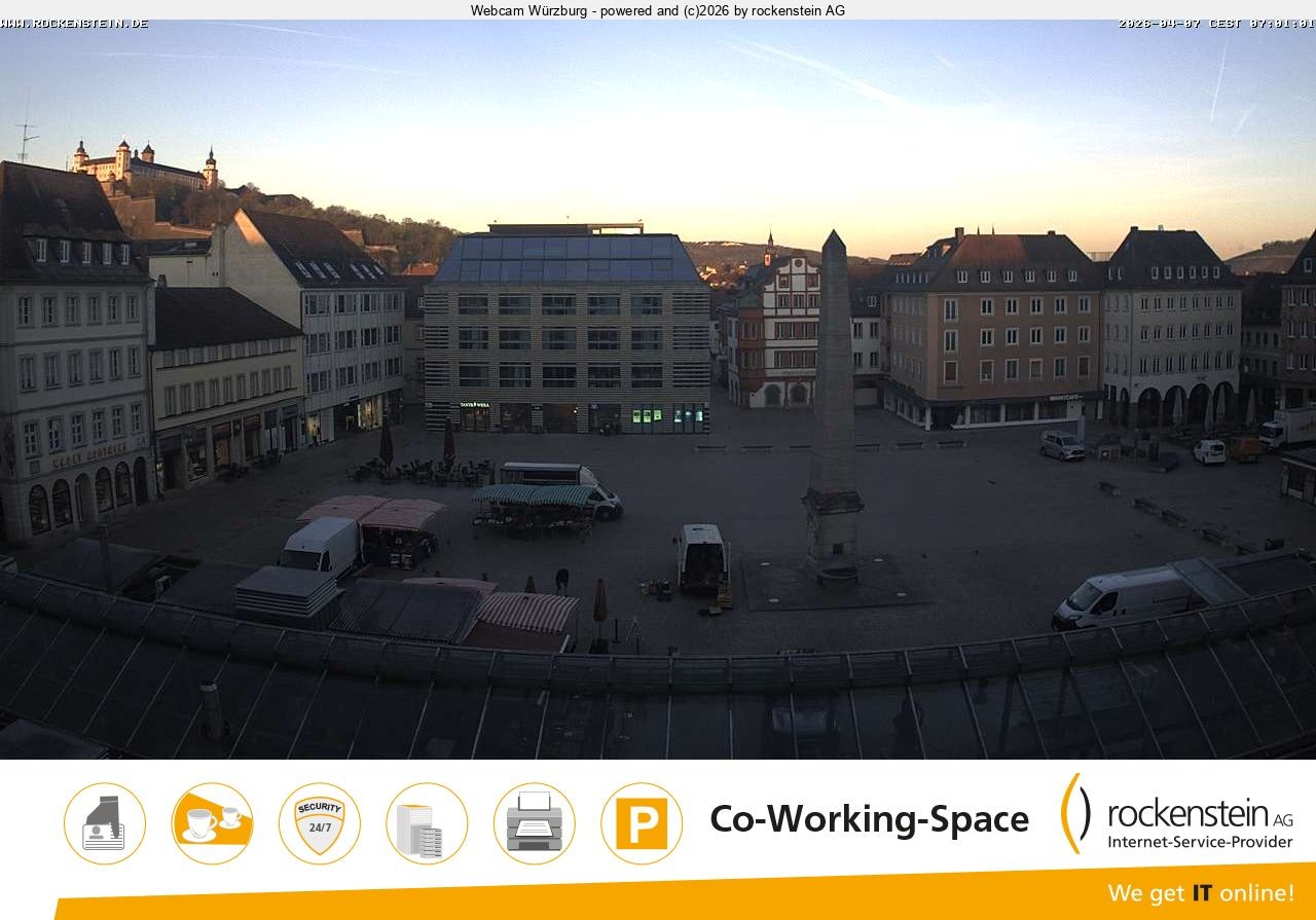 Archiv Foto Webcam Marktplatz Würzburg