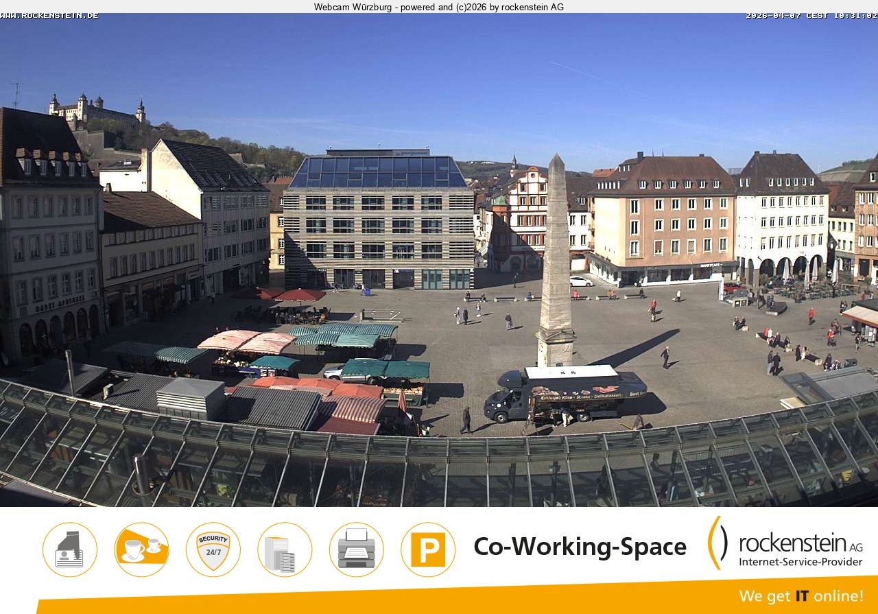 Archiv Foto Webcam Marktplatz Würzburg