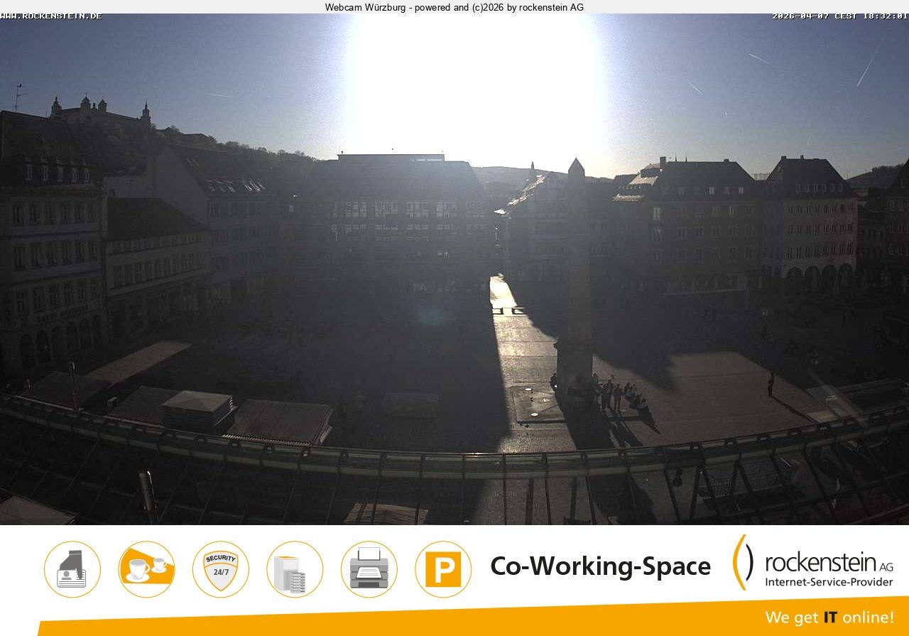 Archiv Foto Webcam Marktplatz Würzburg