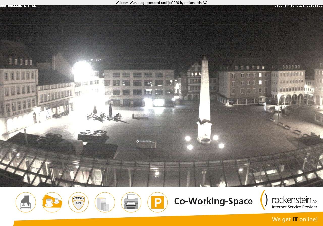 Archiv Foto Webcam Marktplatz Würzburg