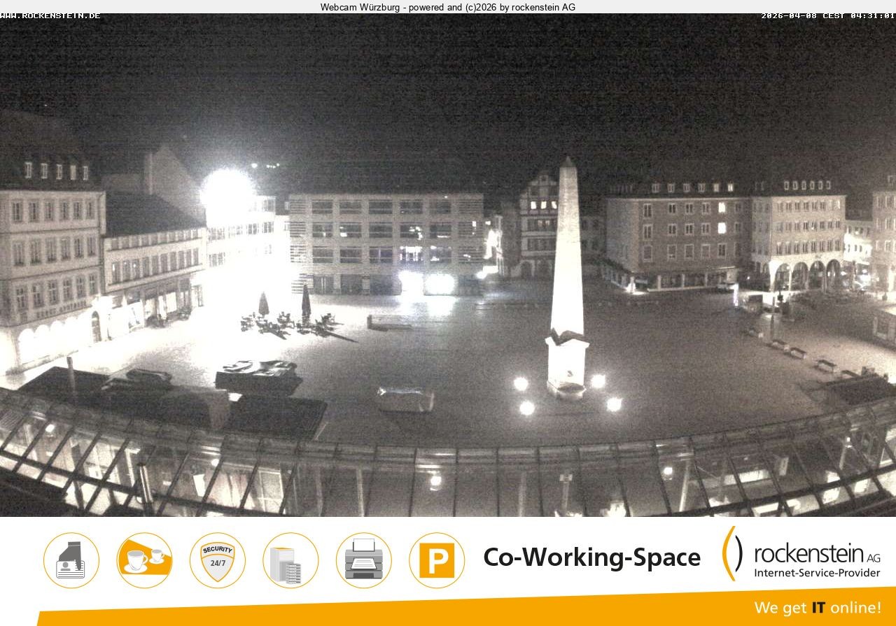 Archiv Foto Webcam Marktplatz Würzburg