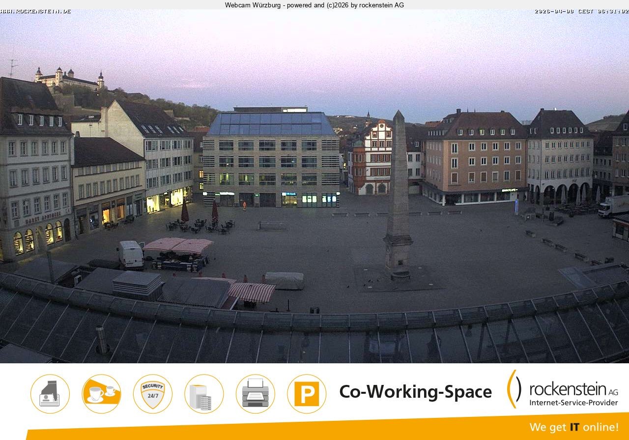 Archiv Foto Webcam Marktplatz Würzburg