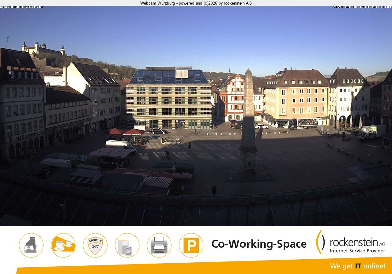 Archiv Foto Webcam Marktplatz Würzburg