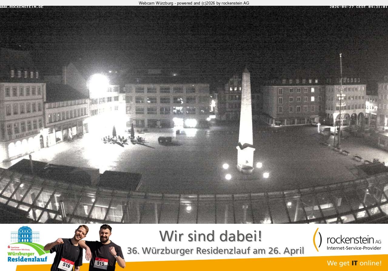 Archiv Foto Webcam Marktplatz Würzburg
