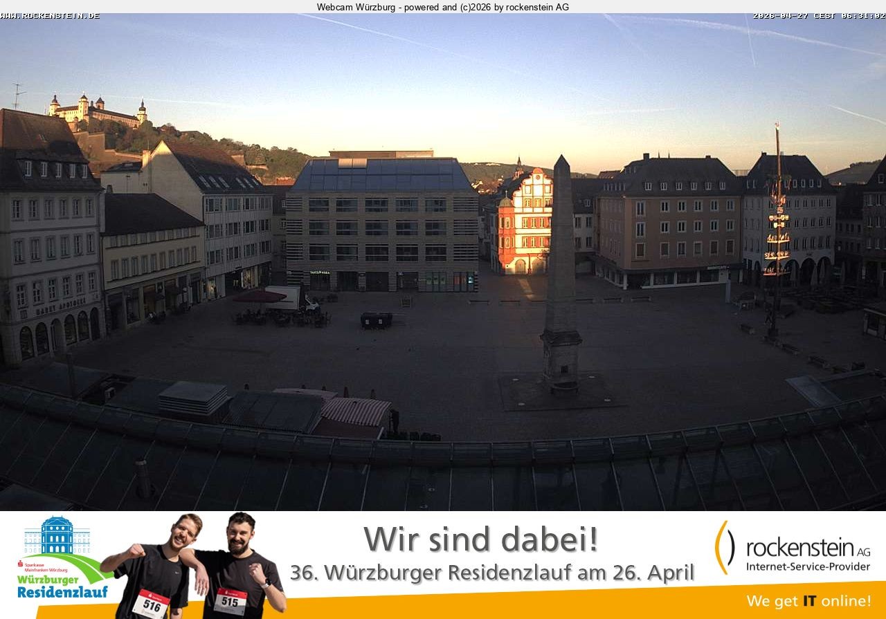 Archiv Foto Webcam Marktplatz Würzburg