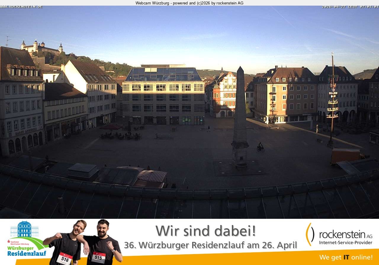 Archiv Foto Webcam Marktplatz Würzburg