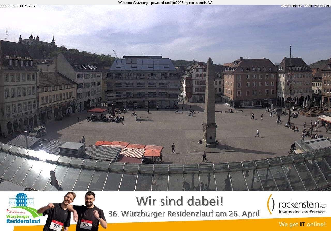 Archiv Foto Webcam Marktplatz Würzburg