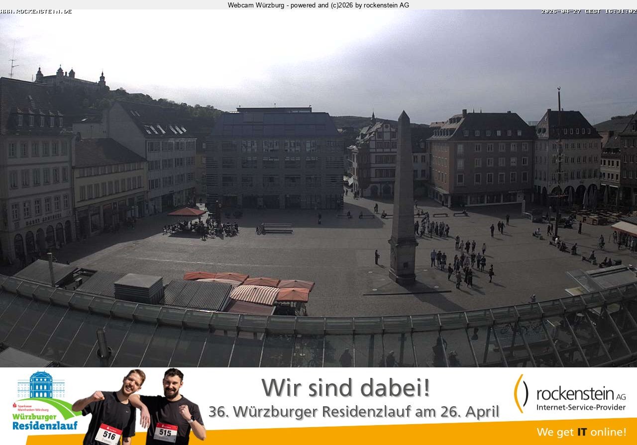 Archiv Foto Webcam Marktplatz Würzburg