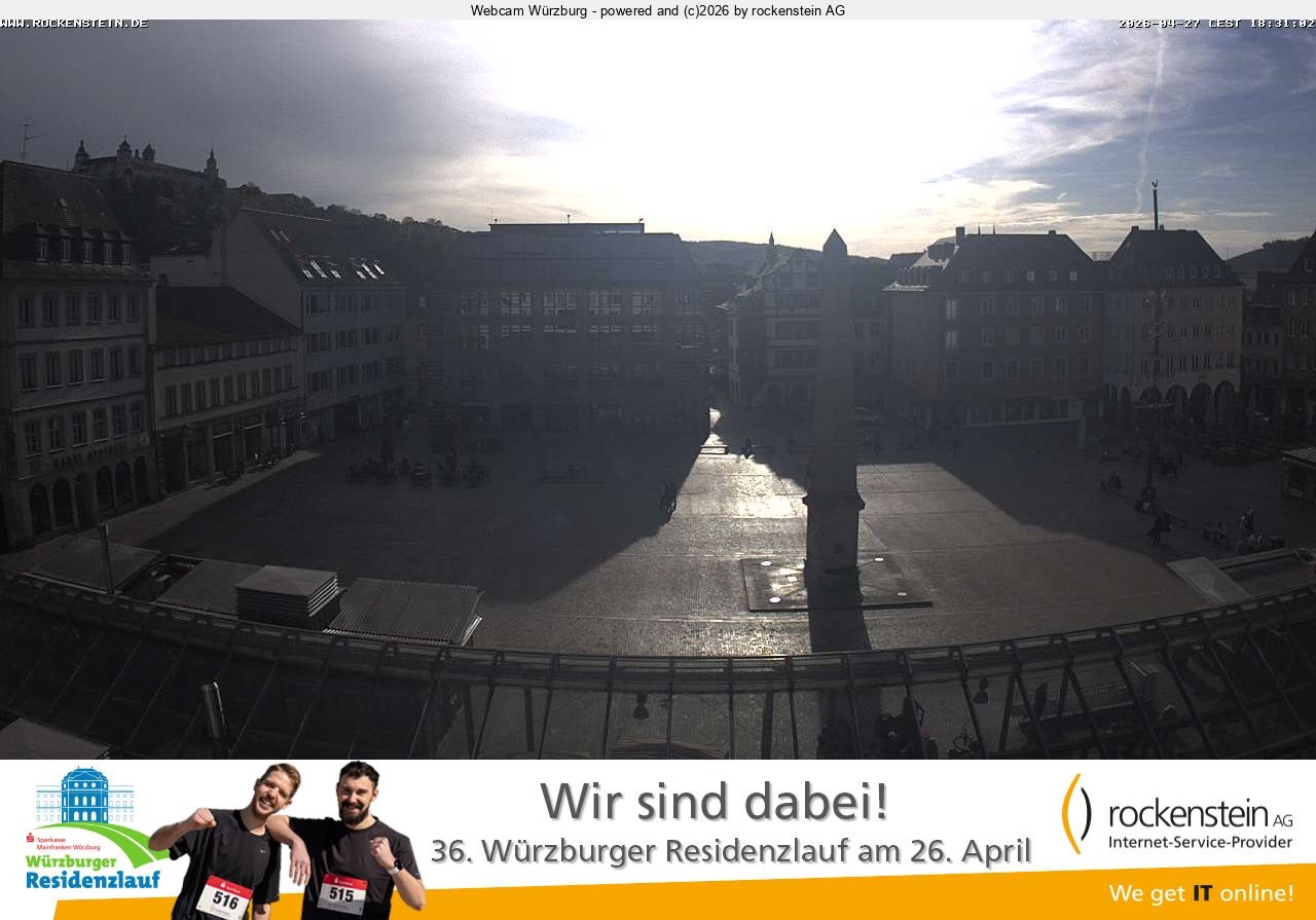 Archiv Foto Webcam Marktplatz Würzburg