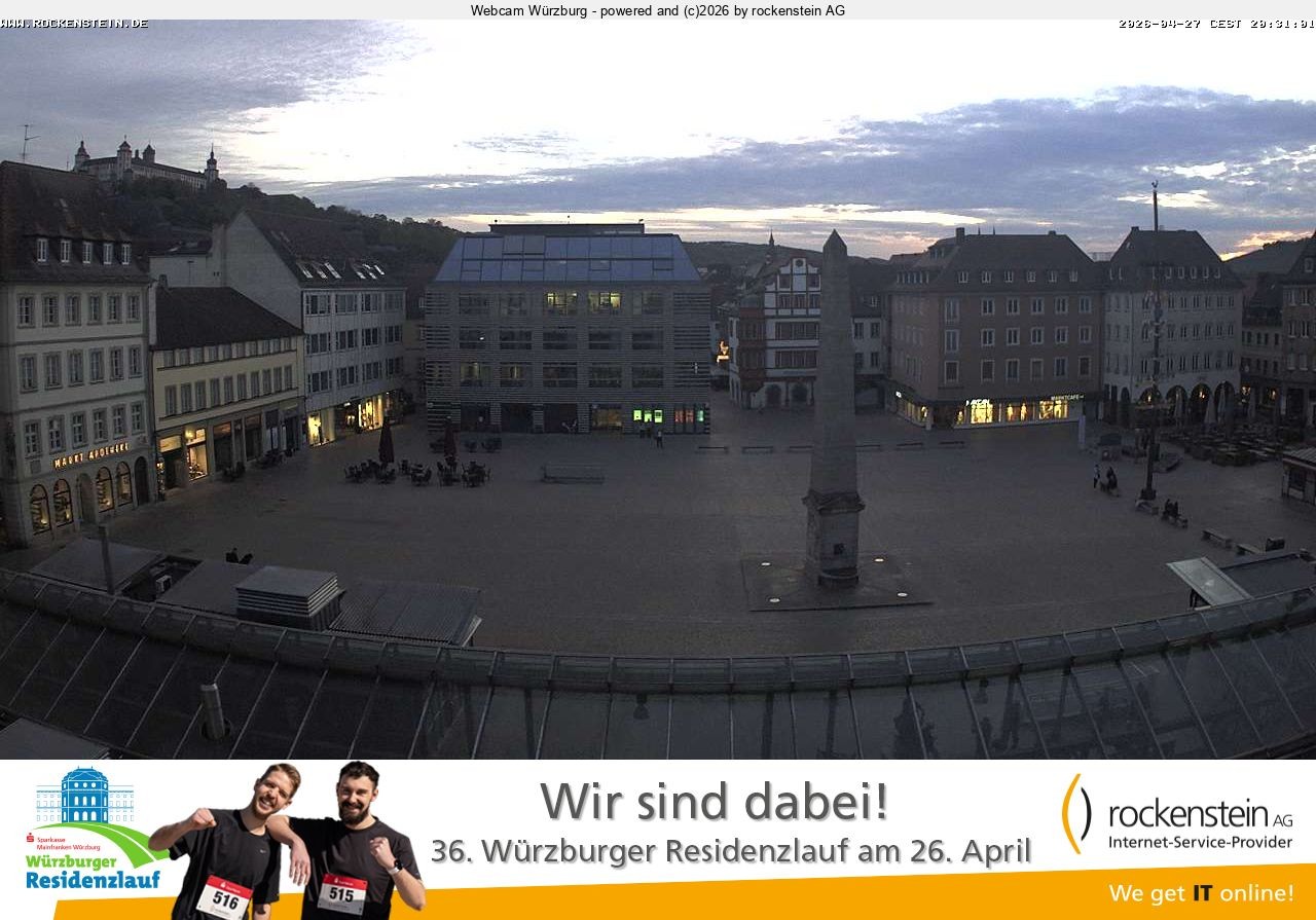 Archiv Foto Webcam Marktplatz Würzburg